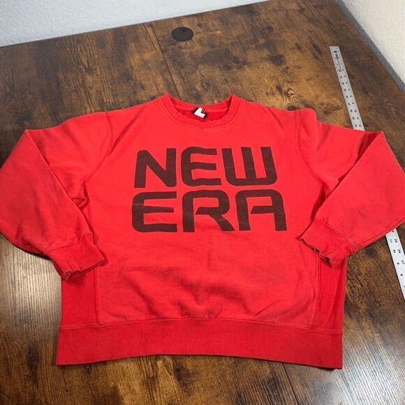 New Era Red Sweatshirt Crewneck Sz XL - Picture 1 of 6